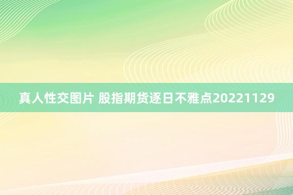 真人性交图片 股指期货逐日不雅点20221129