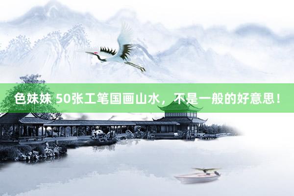 色妹妹 50张工笔国画山水，不是一般的好意思！