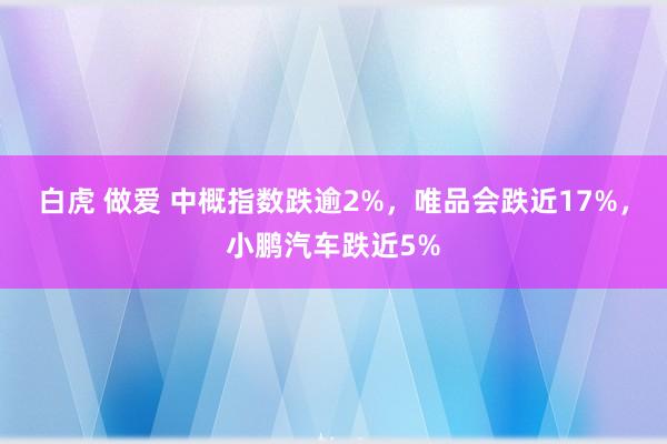 白虎 做爱 中概指数跌逾2%，唯品会跌近17%，小鹏汽车跌近5%