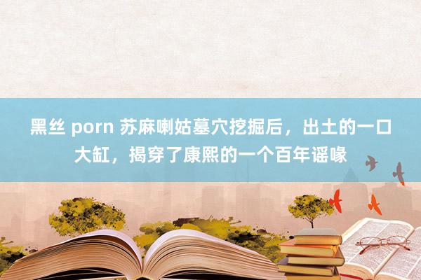 黑丝 porn 苏麻喇姑墓穴挖掘后，出土的一口大缸，揭穿了康熙的一个百年谣喙