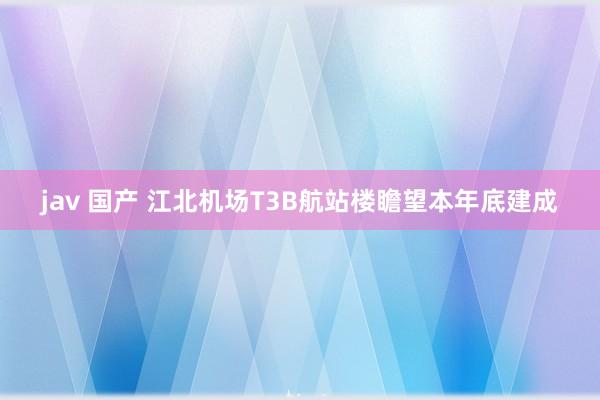 jav 国产 江北机场T3B航站楼瞻望本年底建成