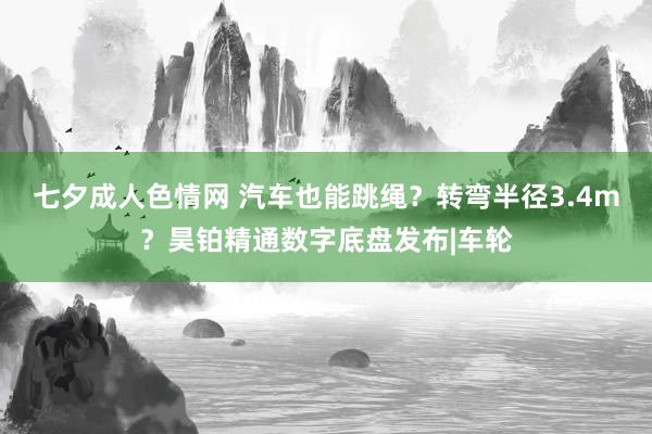 七夕成人色情网 汽车也能跳绳？转弯半径3.4m？昊铂精通数字底盘发布|车轮