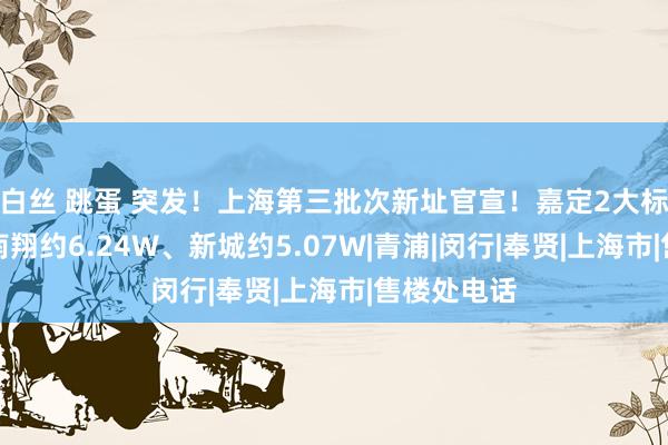 白丝 跳蛋 突发！上海第三批次新址官宣！嘉定2大标杆登场！南翔约6.24W、新城约5.07W|青浦|闵行|奉贤|上海市|售楼处电话